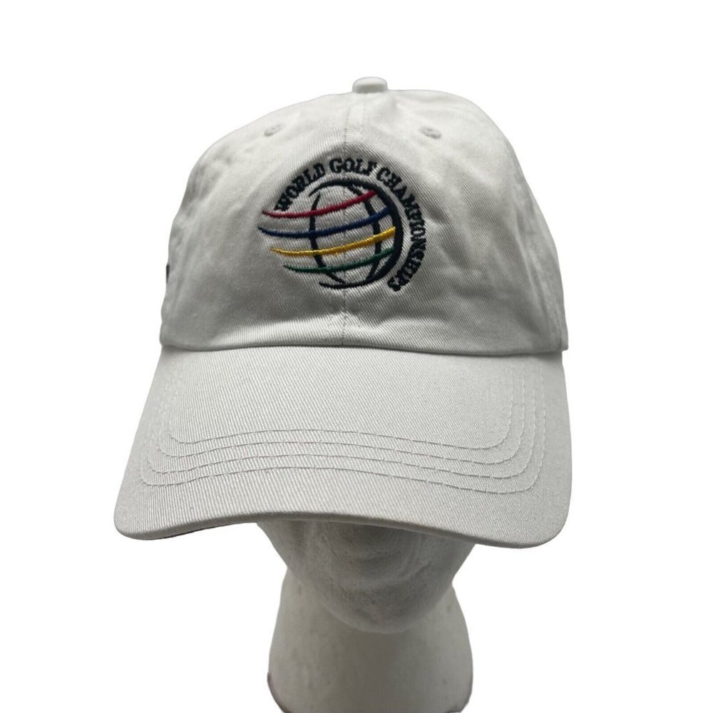 World Golf Championship Hat Bridgestone Invitational Strap Back Cap White